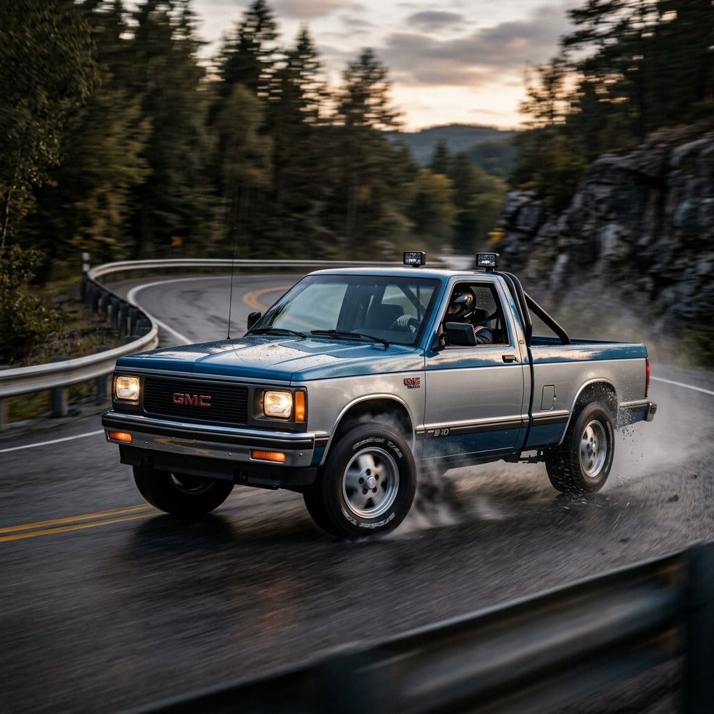 Action Shot: GMC S-10 Driving Fast