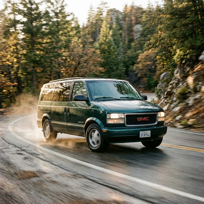 Action Shot: GMC Safari Driving Fast