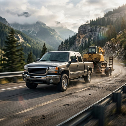 Action Shot: GMC Sierra Driving Fast