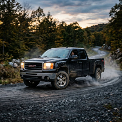 Action Shot: GMC Sierra Driving Fast