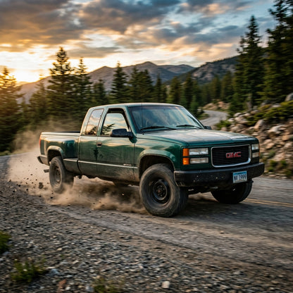 Action Shot: GMC Sierra 1500 Driving Fast