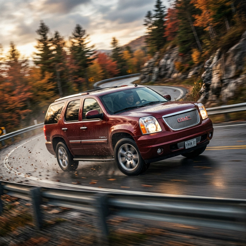 Action Shot: GMC Sierra,Yukon Driving Fast