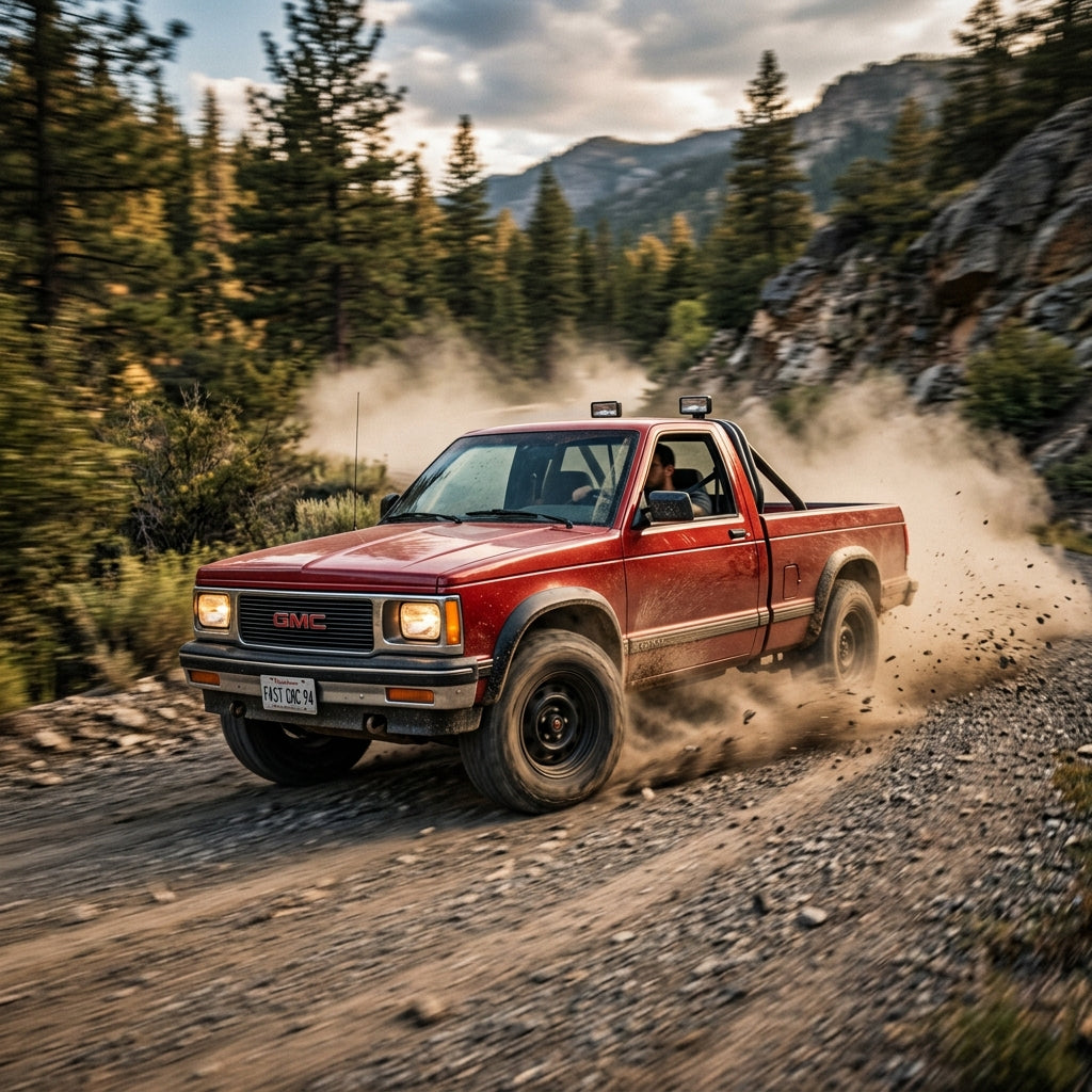 Action Shot: GMC Sonoma Driving Fast