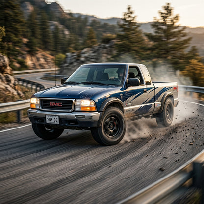 Action Shot: GMC Sonoma Driving Fast