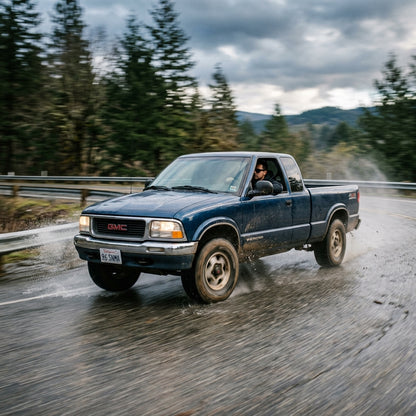 Action Shot: GMC Sonoma Driving Fast