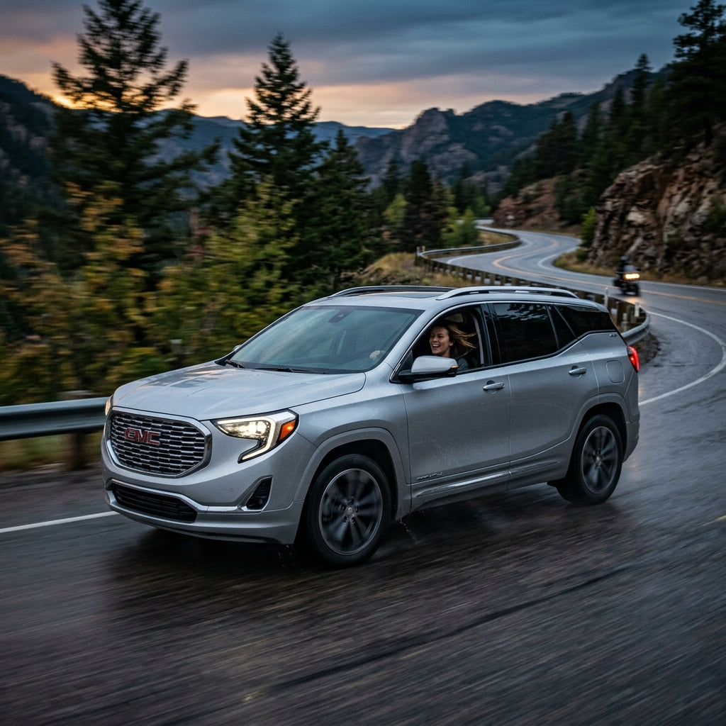 Action Shot: GMC Terrain Driving Fast
