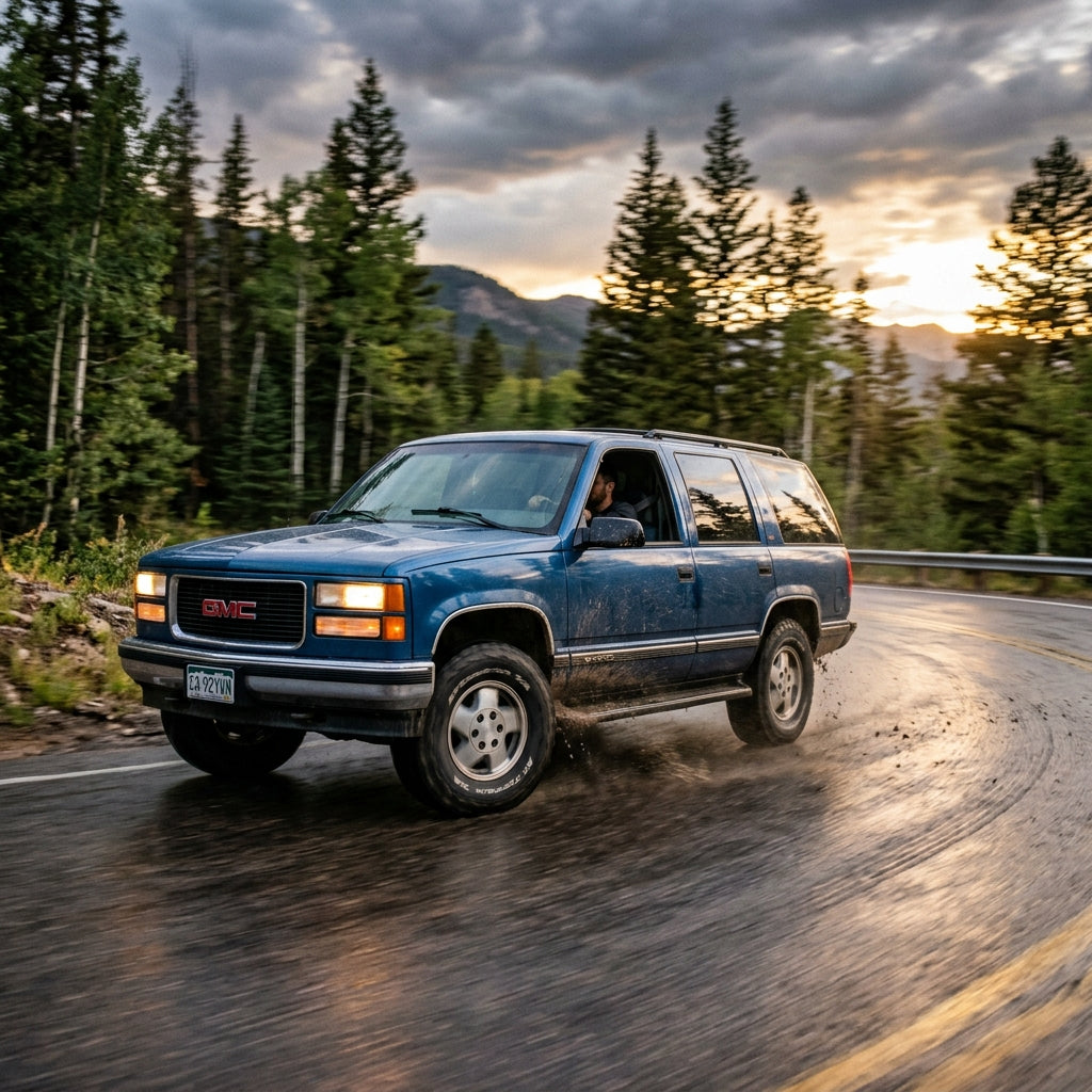 Action Shot: GMC Yukon Driving Fast
