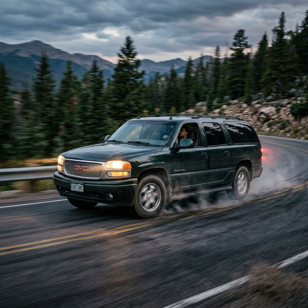 Action Shot: GMC Yukon Driving Fast