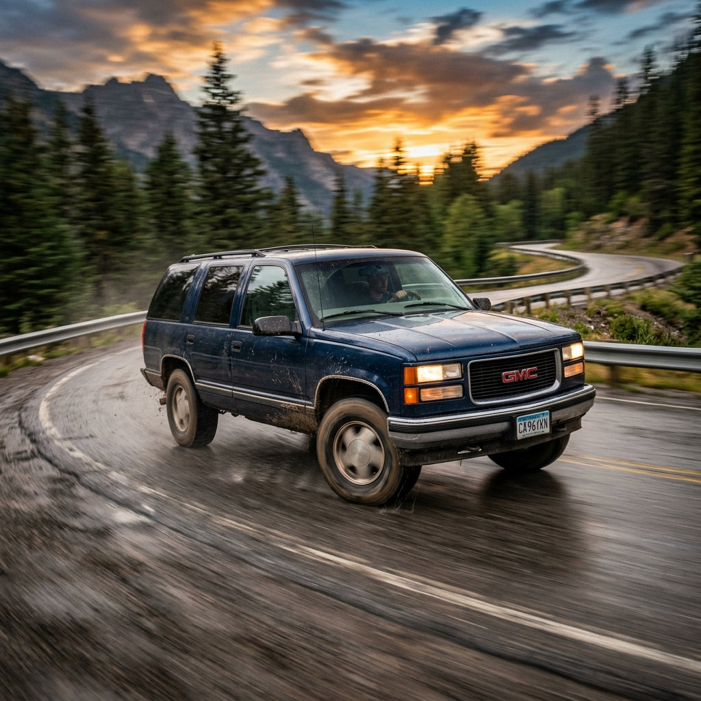 Action Shot: GMC Yukon Driving Fast