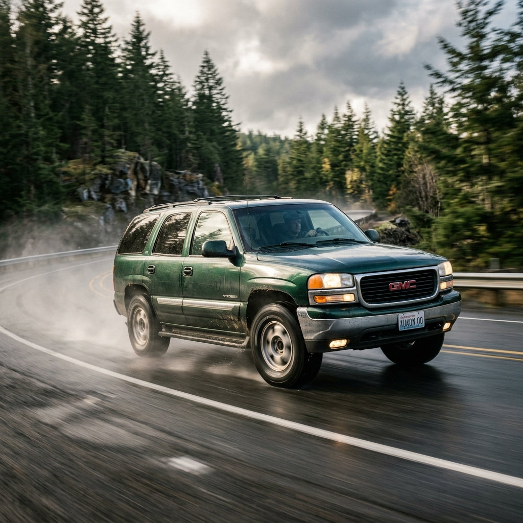 Action Shot: GMC Yukon Driving Fast