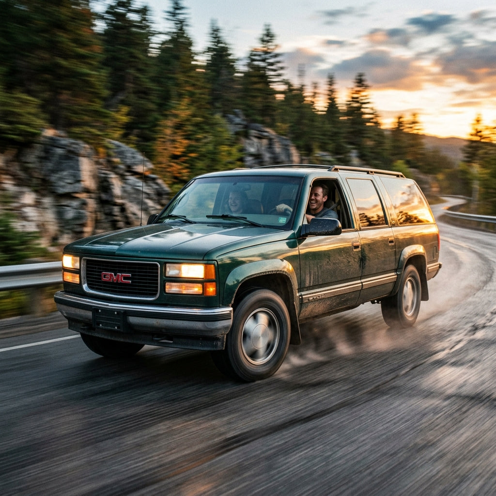Action Shot: GMC Yukon Driving Fast