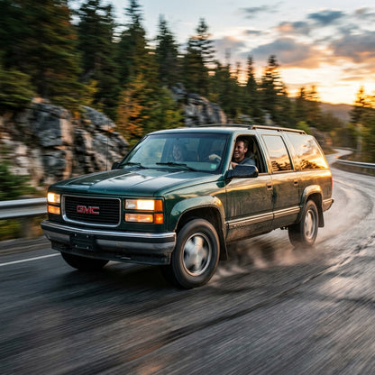 Action Shot: GMC Yukon Driving Fast