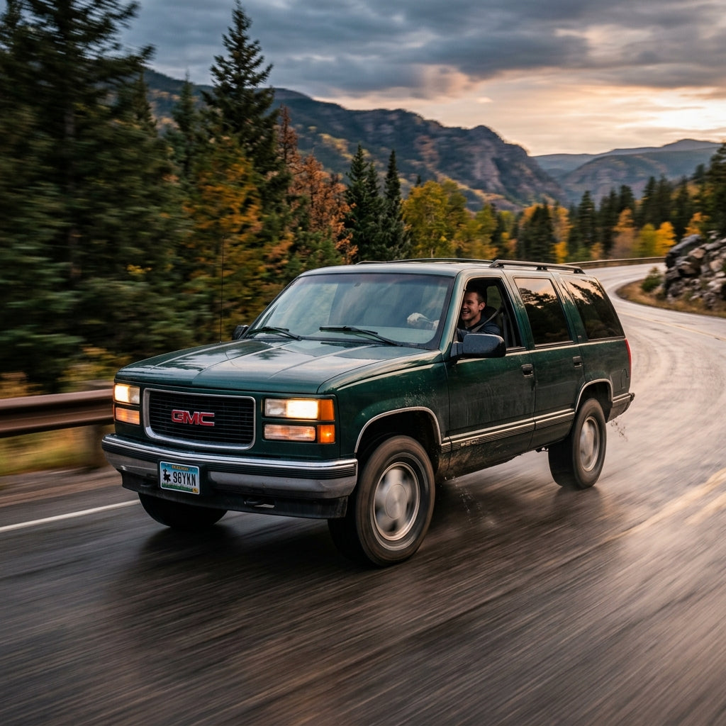 Action Shot: GMC Yukon Driving Fast
