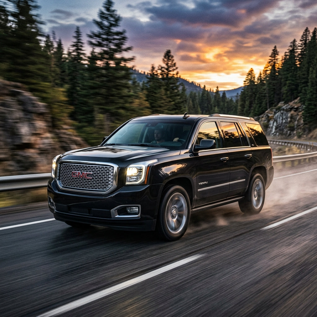 Action Shot: GMC Yukon Driving Fast