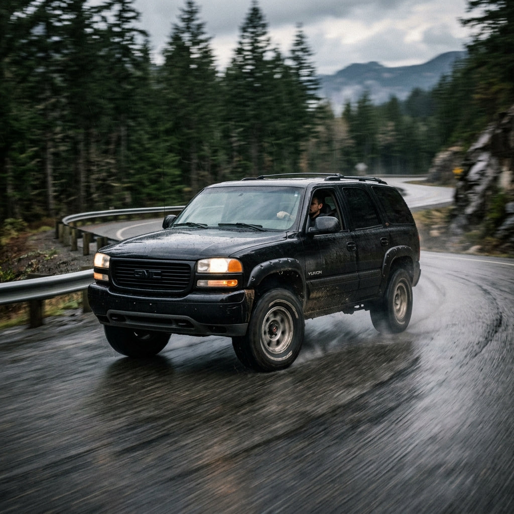 Action Shot: GMC Yukon Driving Fast
