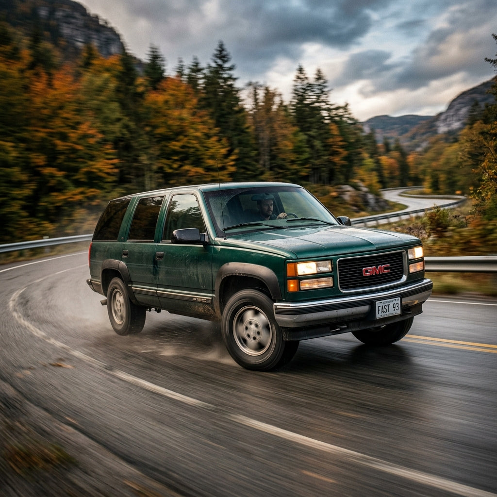 Action Shot: GMC Yukon Driving Fast