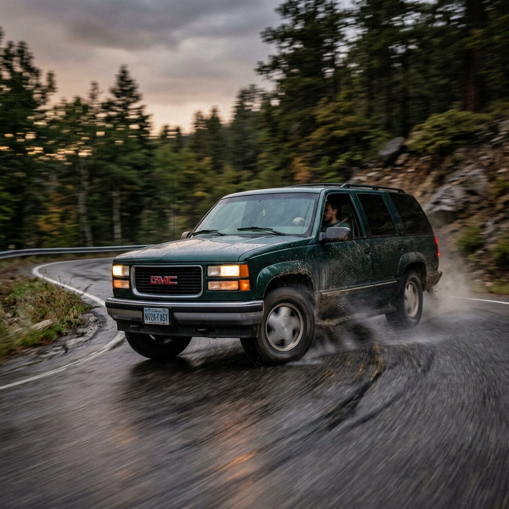 Action Shot: GMC Yukon Driving Fast