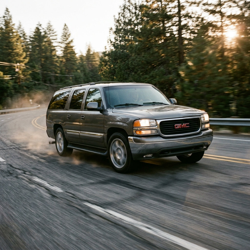 Action Shot: GMC Yukon XL 1500 Driving Fast