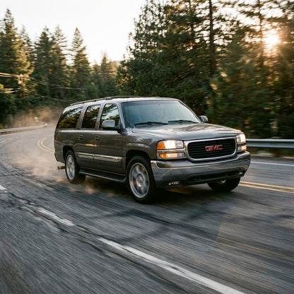 Action Shot: GMC Yukon XL 1500 Driving Fast