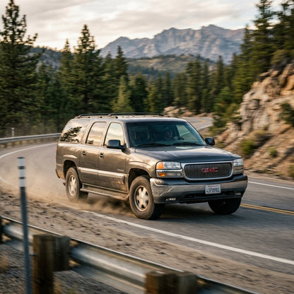 Action Shot: GMC Yukon XL 1500 Driving Fast