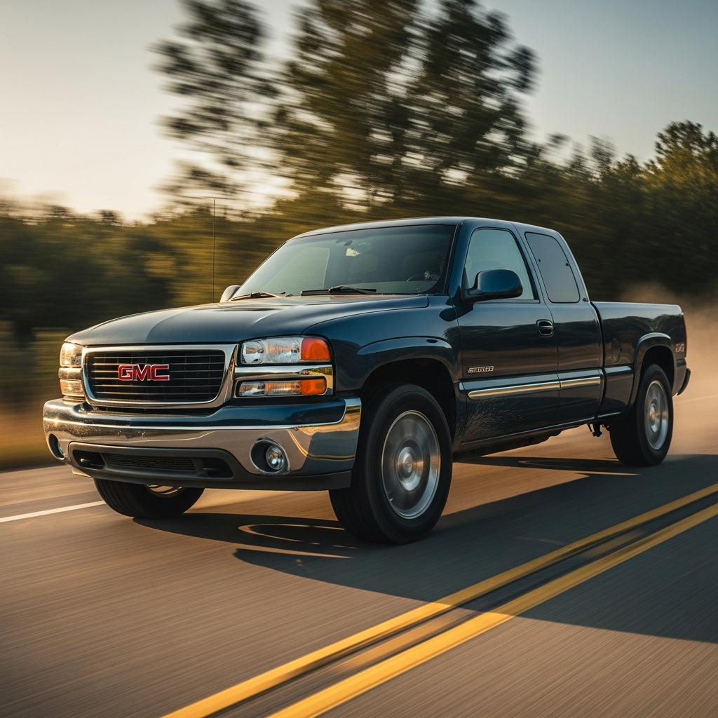 Action Shot: GMC, Chevrolet Silverado, Sierra Driving Fast