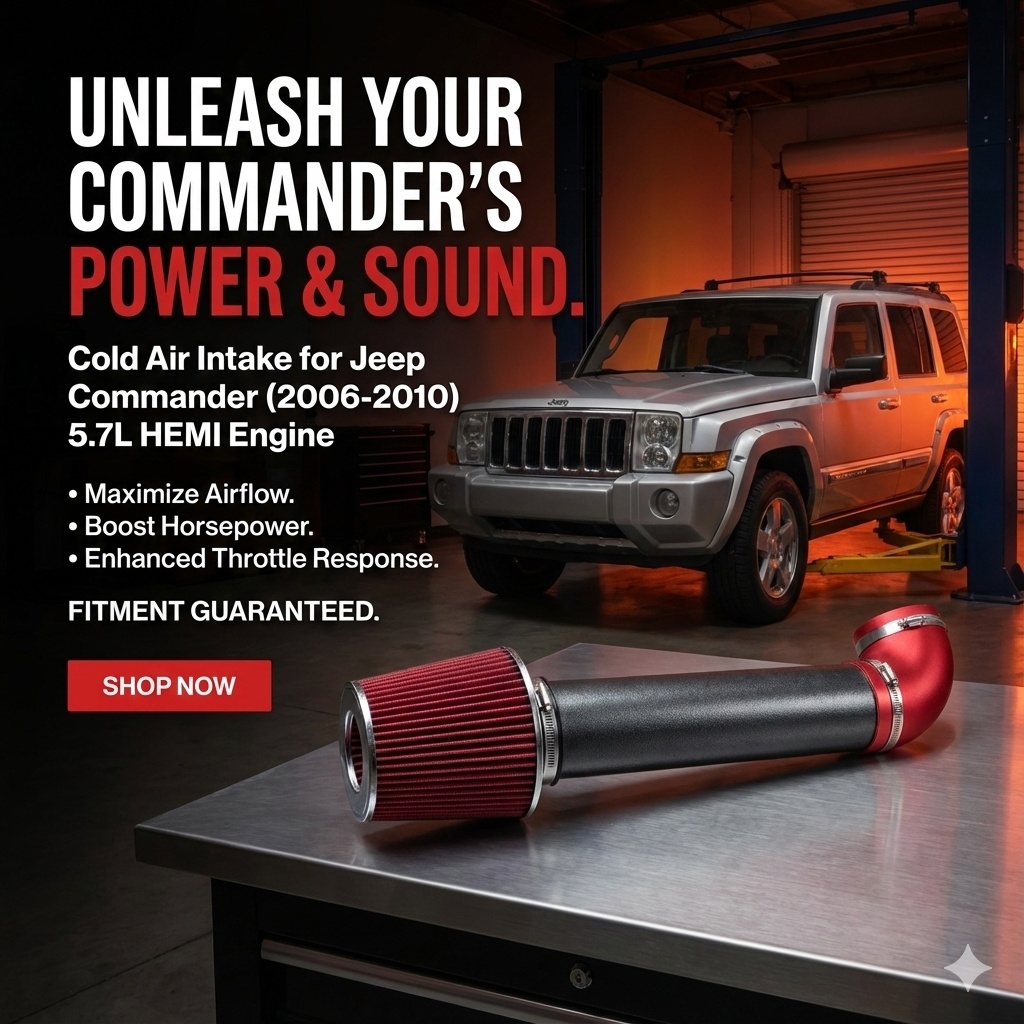 Cold Air Intake for Jeep Commander (2006-2010) 5.7L HEMI Engine Black