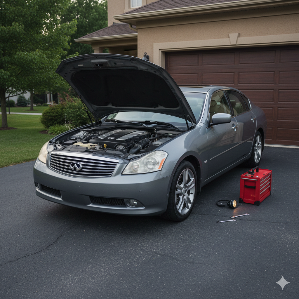 Performance Air Intake For Infinity M35 (2006-2008) With 3.5L V6 Engine Blue