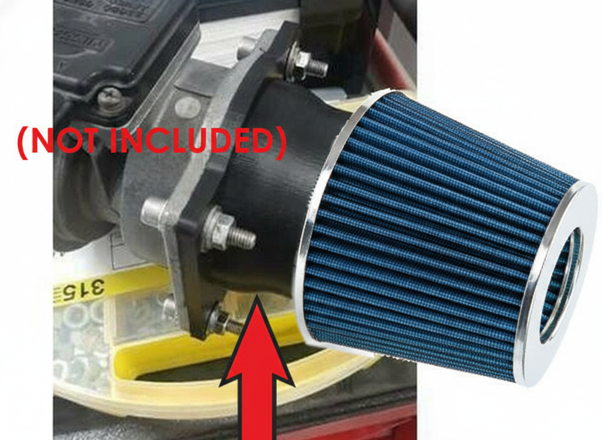 Short Ram Air Intake for Nissan 180SX & 200SX (1990s Models) - Except for G & Type S