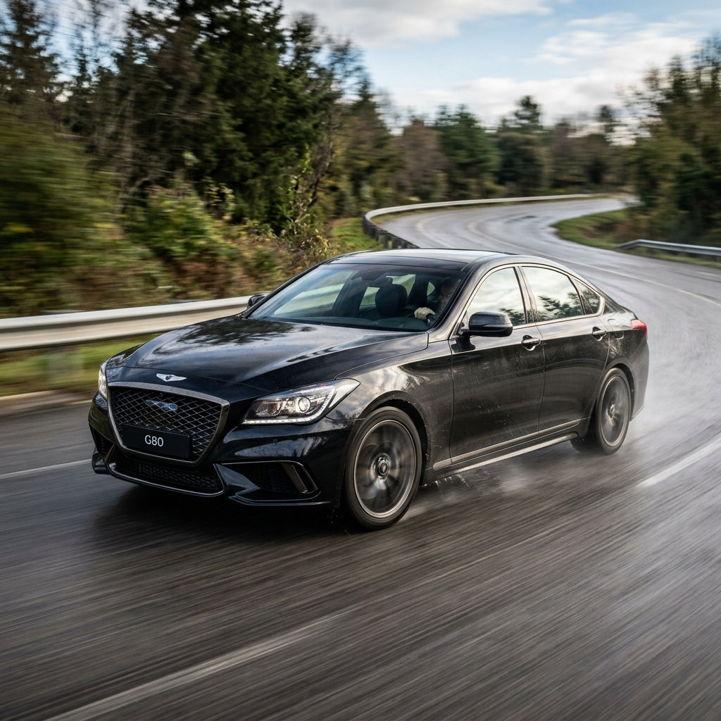 Action Shot: Genesis G80 Driving Fast