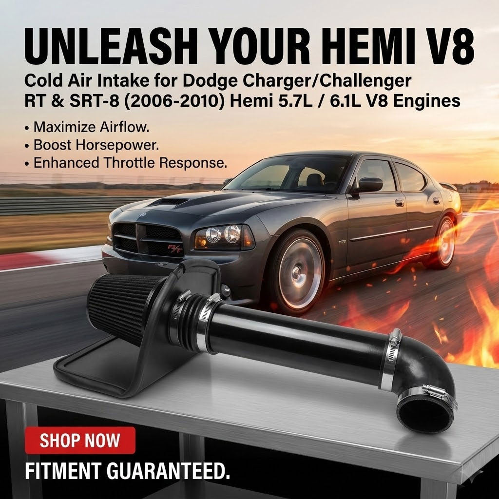 Cold Air Intake for Dodge Charger/Challenger RT & SRT-8 (2006-2010) Hemi 5.7L / 6.1L V8 Engines