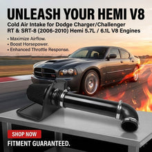 Cold Air Intake for Dodge Charger/Challenger RT & SRT-8 (2006-2010) Hemi 5.7L / 6.1L V8 Engines
