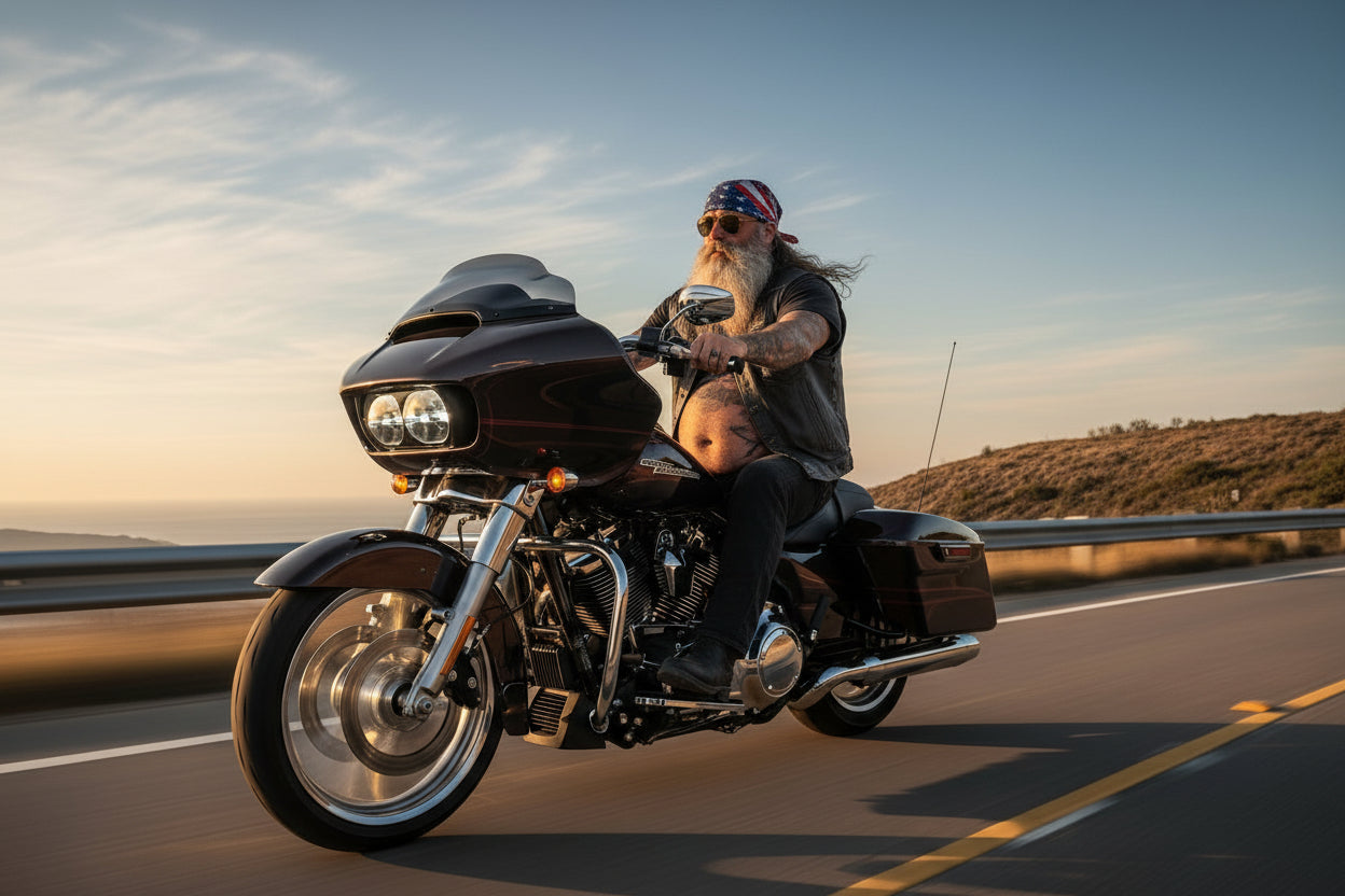 Action Shot: Harley Davidson Road King, Road Glide Driving Fast