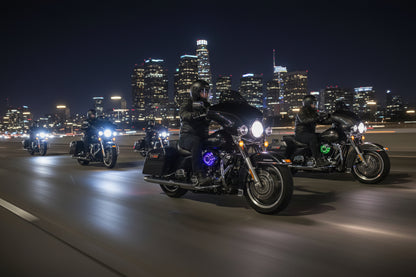 Action Shot: Harley Davidson Road King, Road Glide, Street Glide Driving Fast