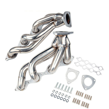Short Exhaust Header for Chevrolet Silverado/GMC Sierra (1999-2005) with 4.8L 5.3L V8 Engine