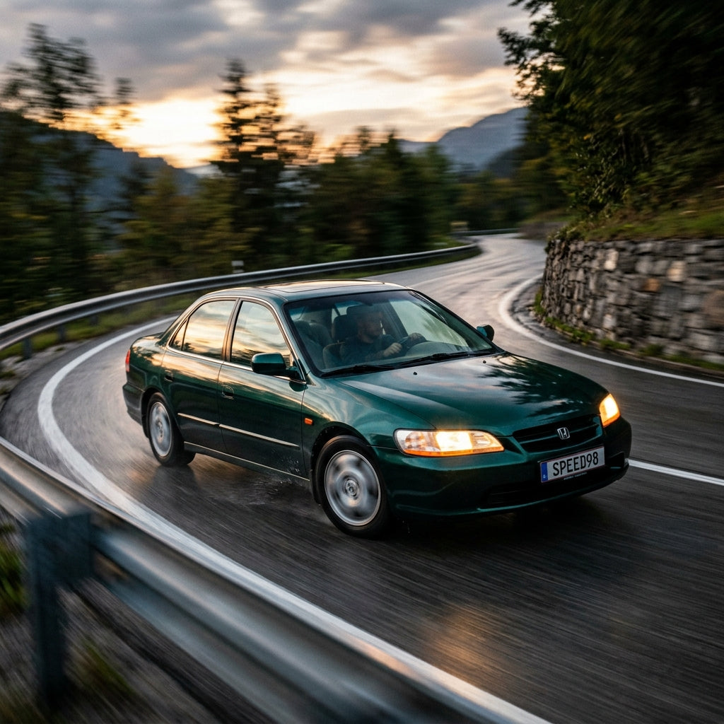 Action Shot: Honda Accord Driving Fast