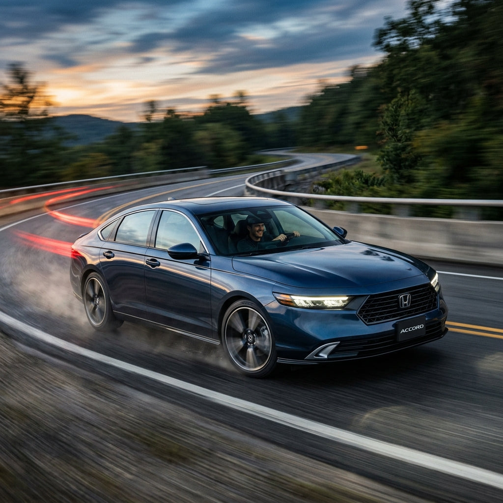 Action Shot: Honda Accord Driving Fast