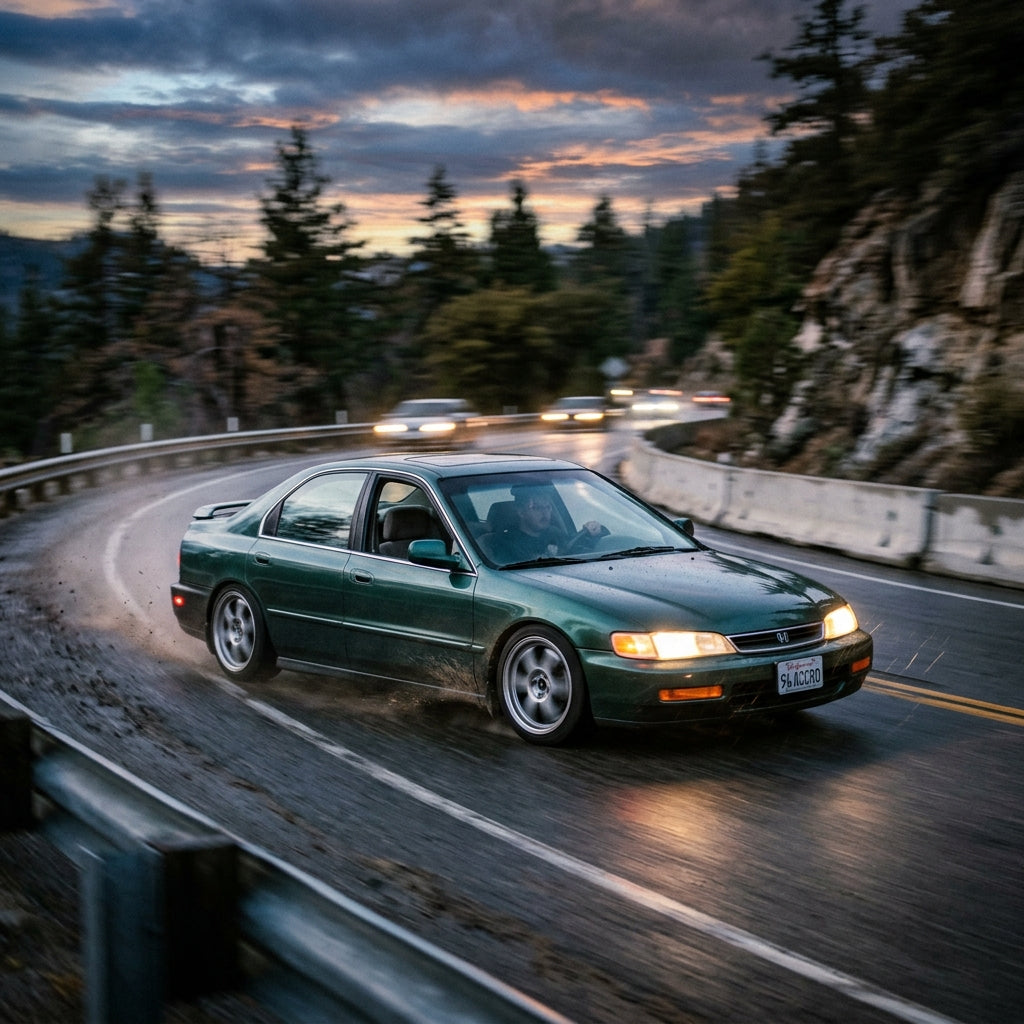 Action Shot: Honda Accord Driving Fast