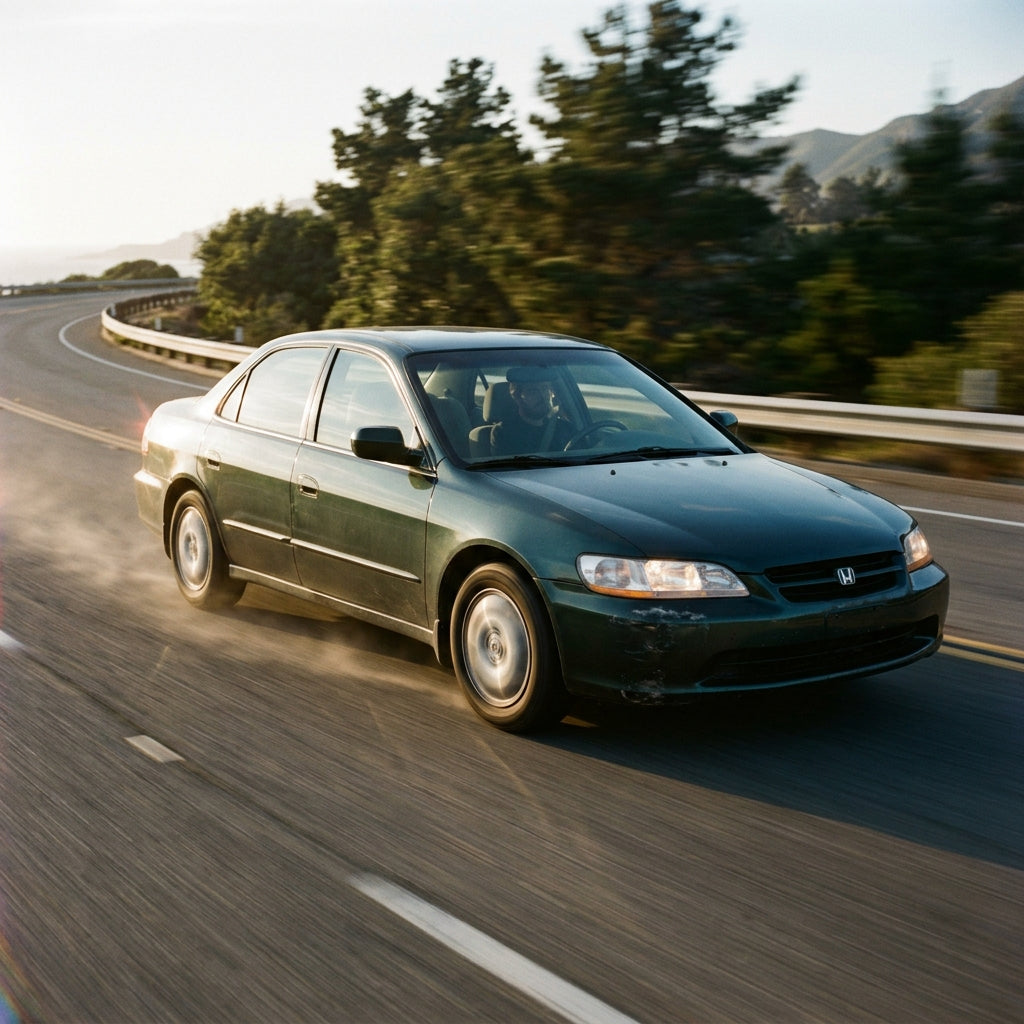 Action Shot: Honda Accord Driving Fast