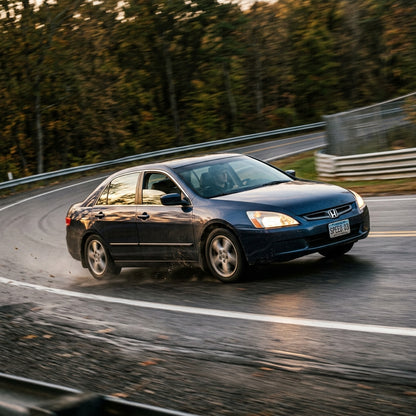 Action Shot: Honda Accord Driving Fast