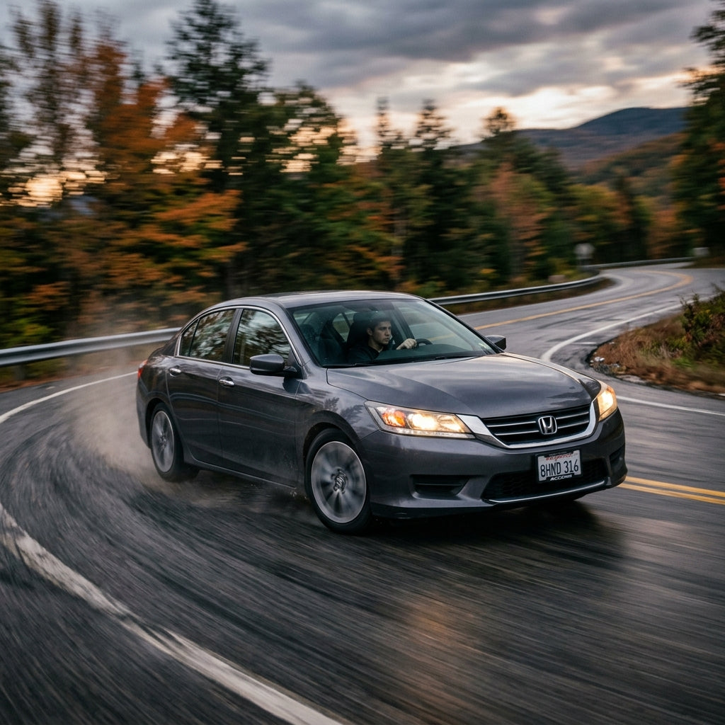 Action Shot: Honda Accord Driving Fast