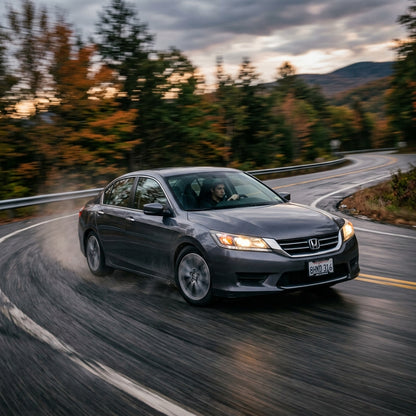 Action Shot: Honda Accord Driving Fast