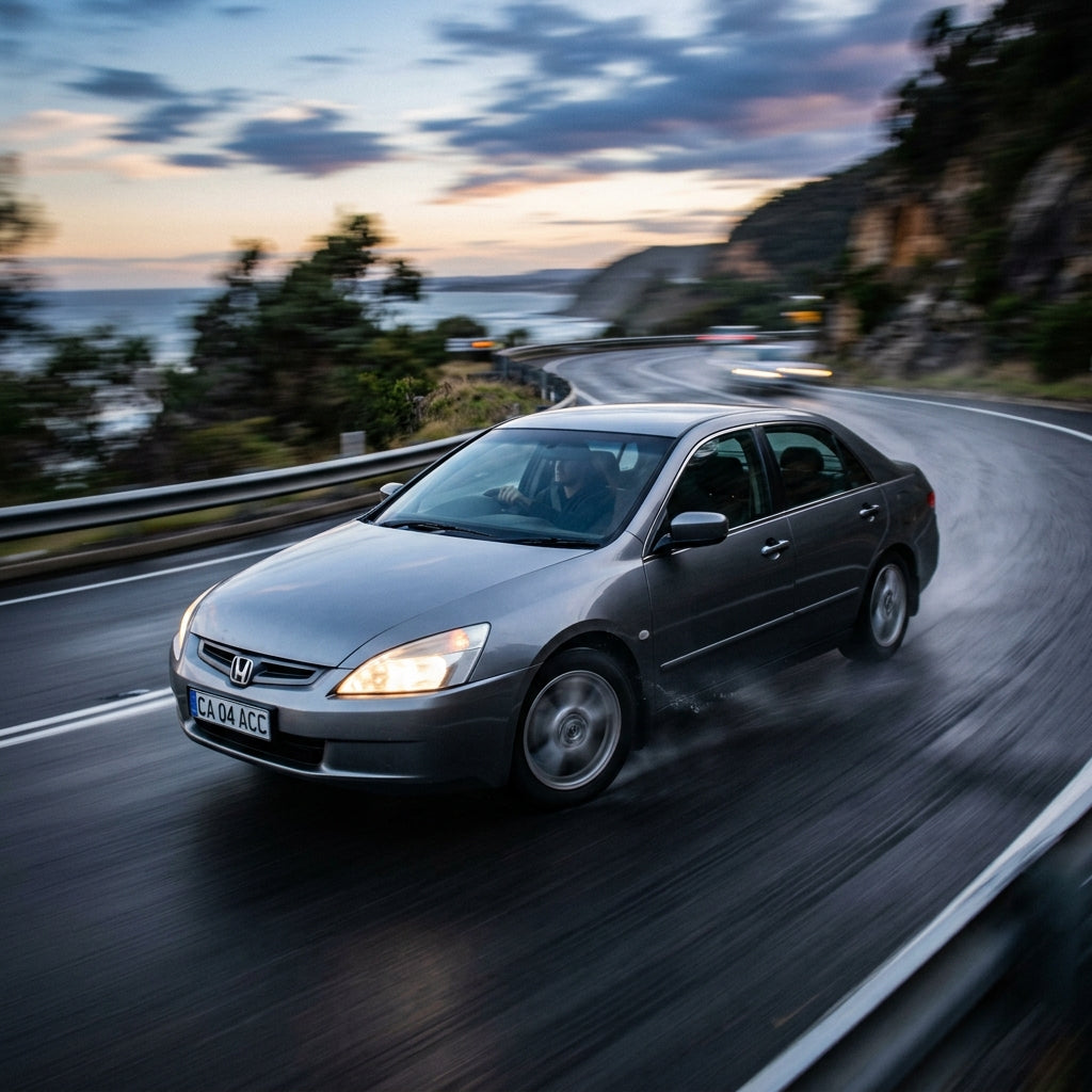 Action Shot: Honda Accord Driving Fast
