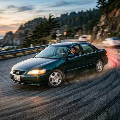 Action Shot: Honda Accord Driving Fast