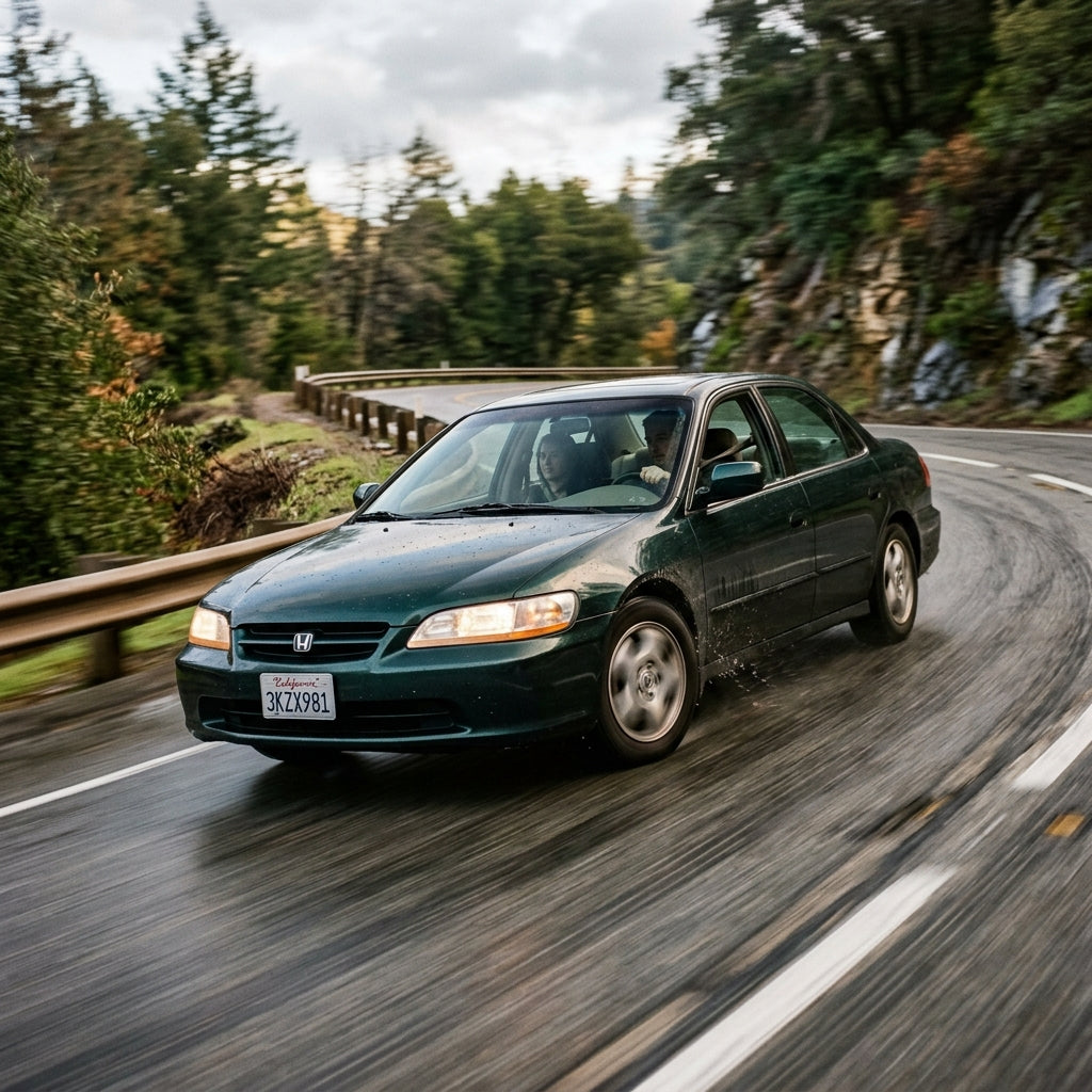 Action Shot: Honda Accord Driving Fast