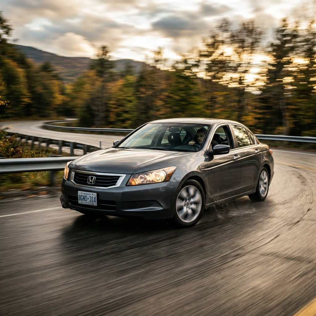 Action Shot: Honda Accord Driving Fast