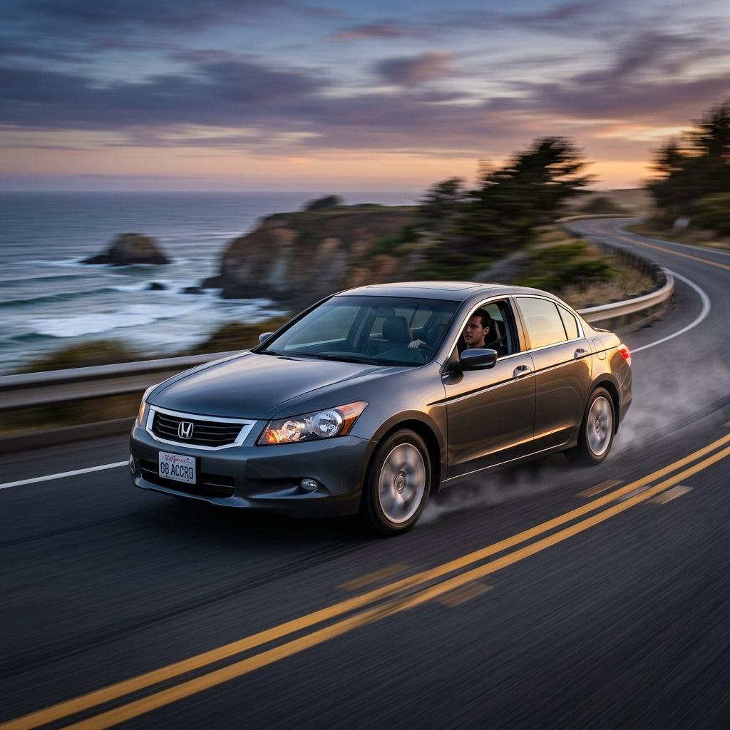 Action Shot: Honda Accord Driving Fast