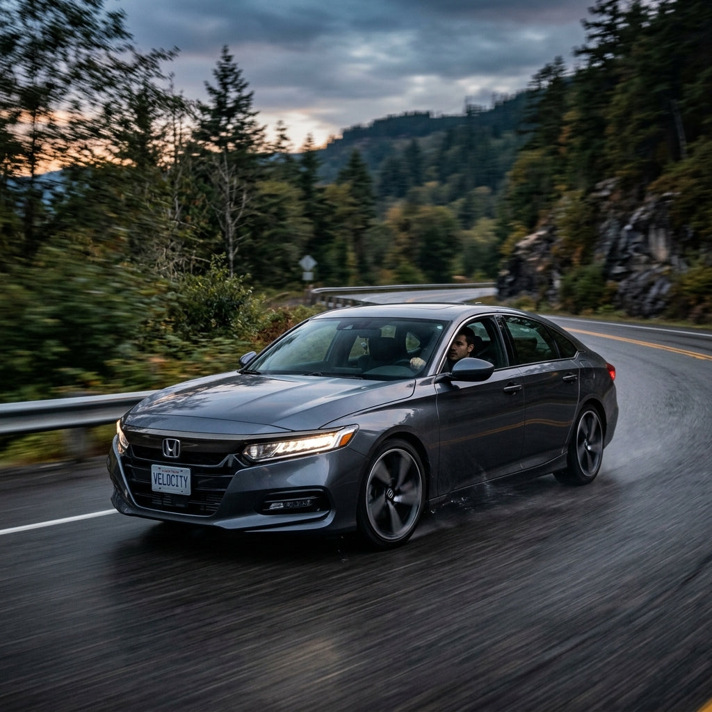 Action Shot: Honda Accord Driving Fast