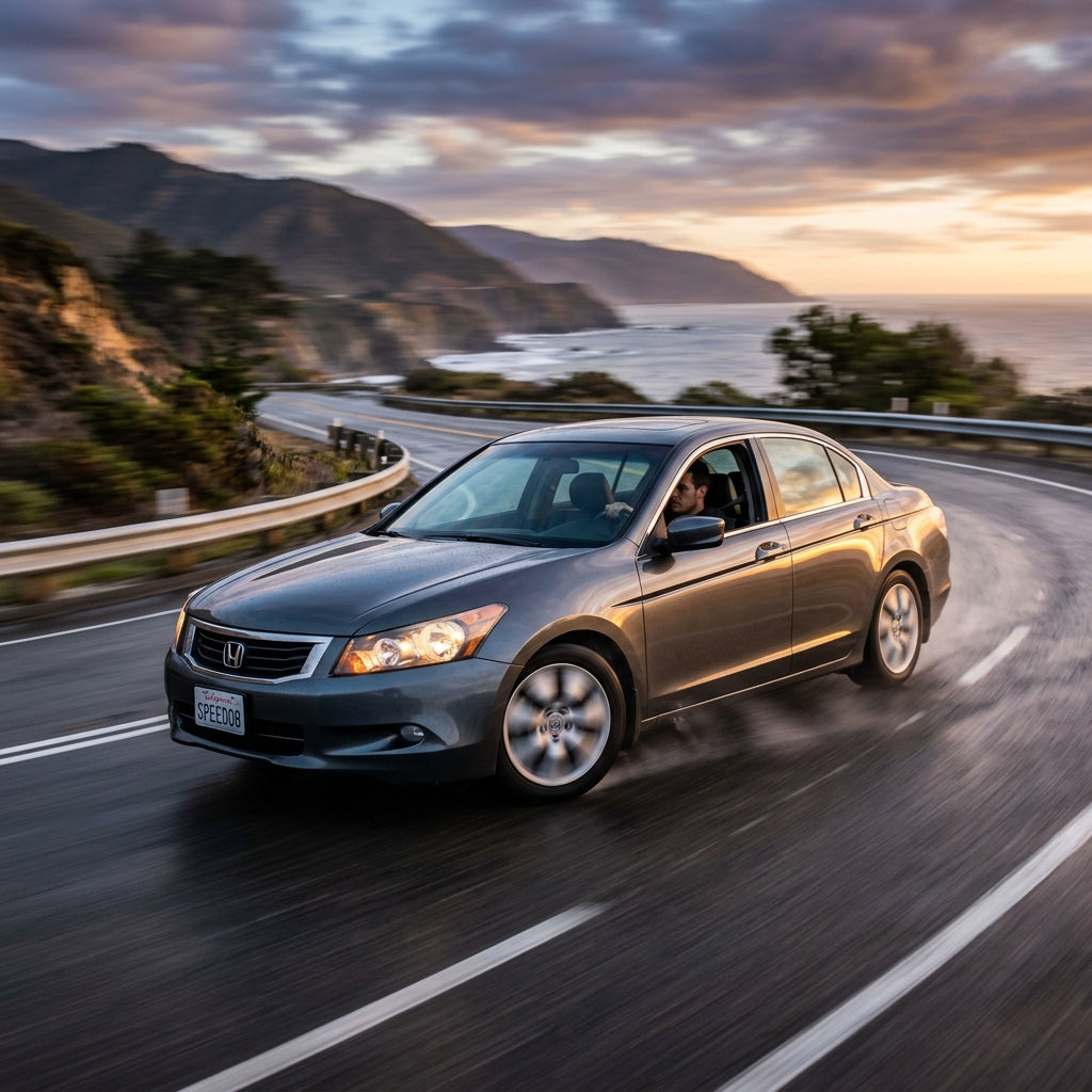 Action Shot: Honda Accord Driving Fast