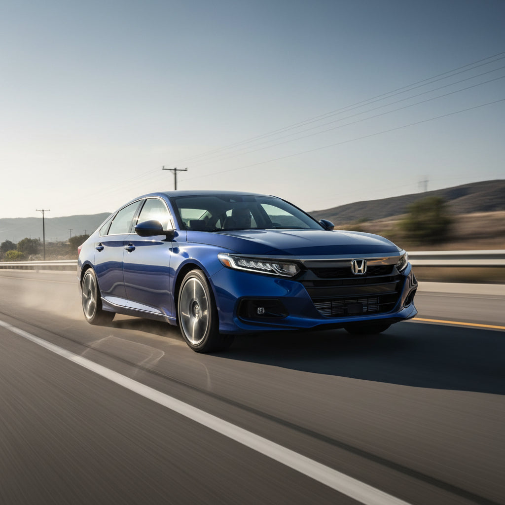 Action Shot: Honda Accord Driving Fast