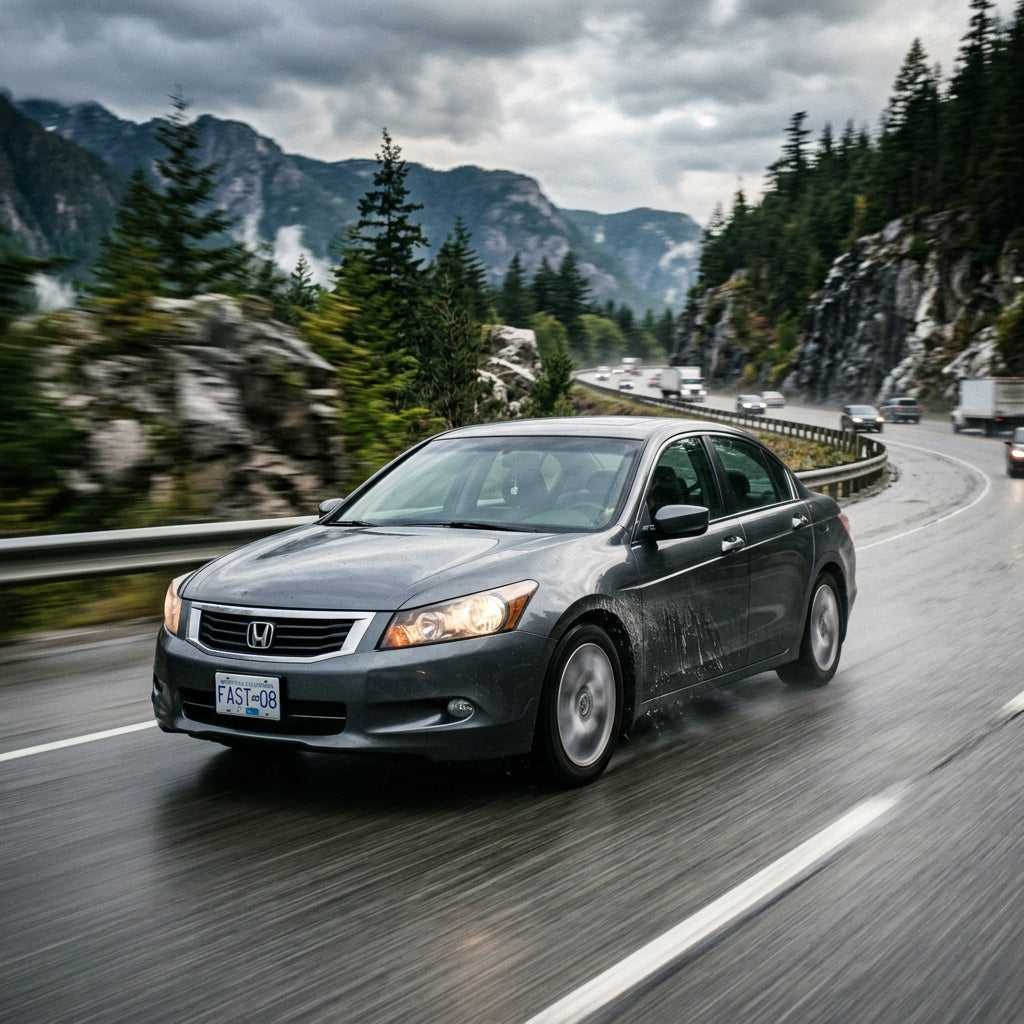 Action Shot: Honda Accord Driving Fast